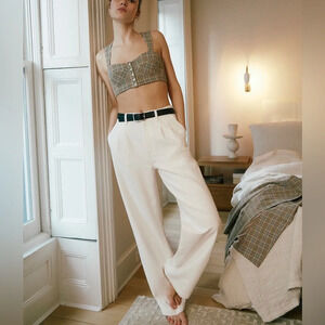 Madewell White The Harlow Wide Leg Denim Jeans Size 33